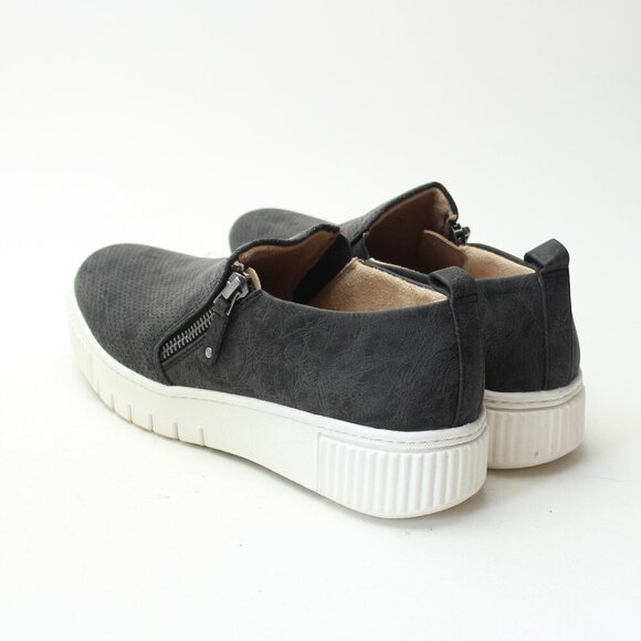 SOUL Naturalizer Turner Charcoal Gray Faux Leather Sneakers - Picture 5 of 13